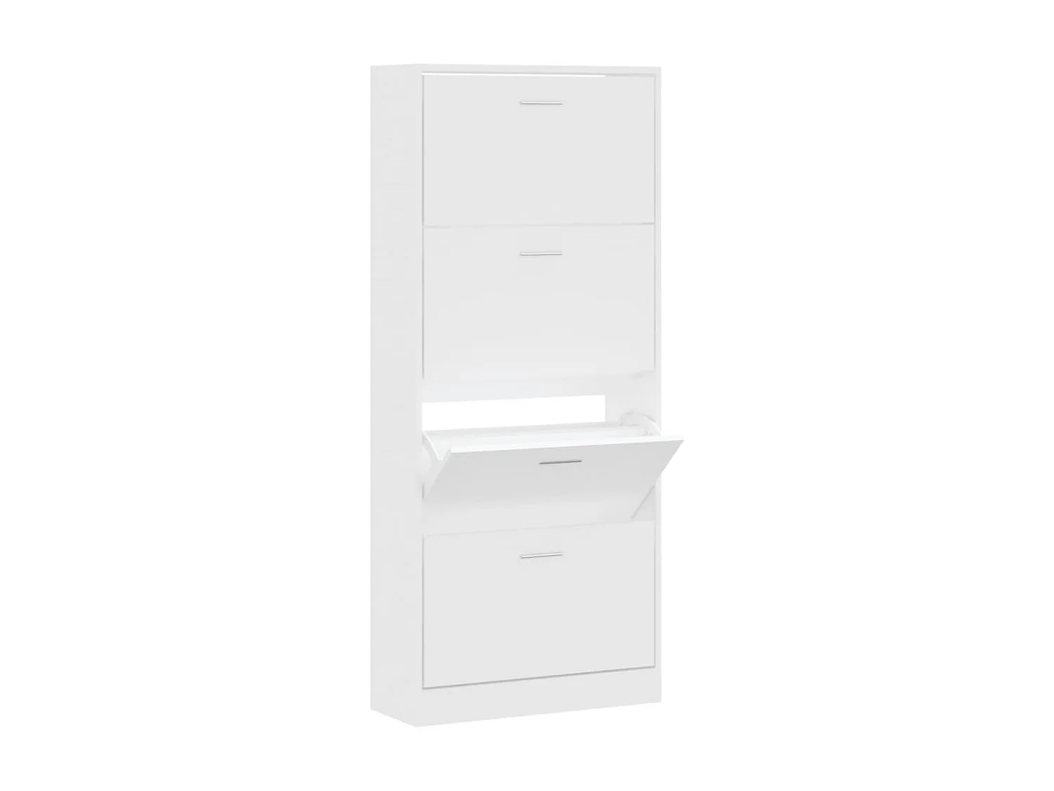 Scarpiera Bianca 63x24x147 cm MDF