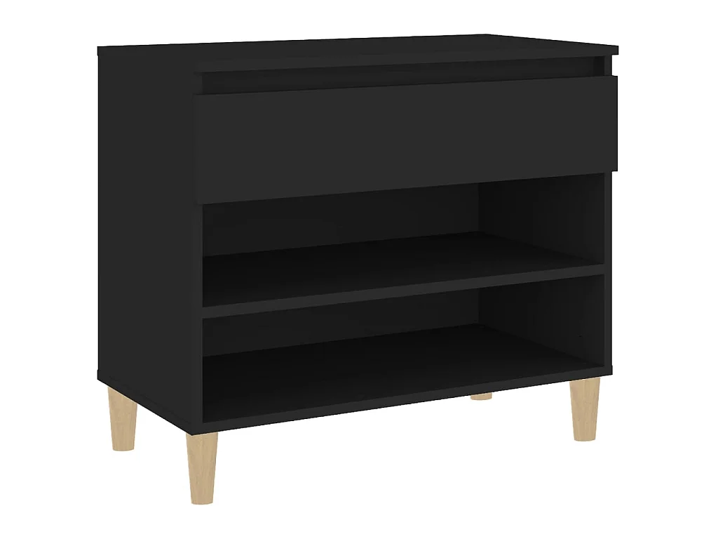 Armoire à chaussures Noir 70x36x60 cm Bois d'ingénierie