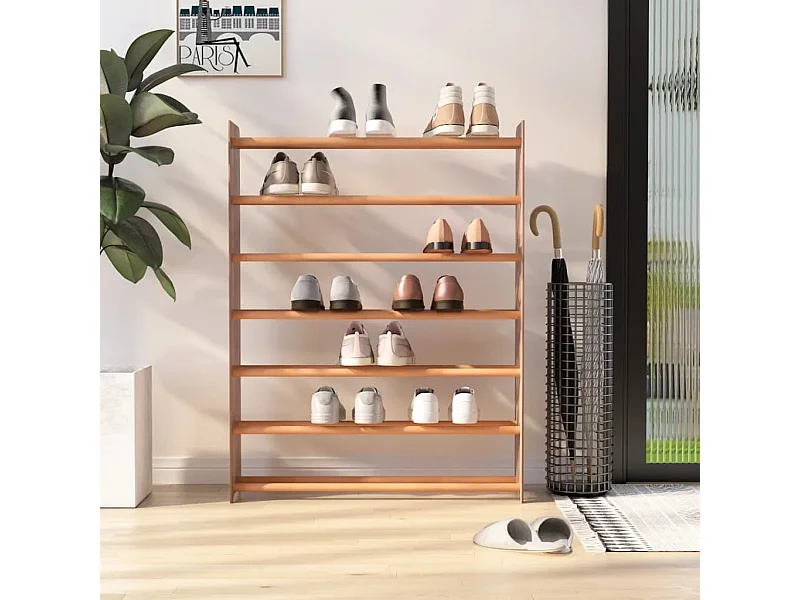 étagère à chaussures Marron 90x24x117 cm Bois d'ingénierie