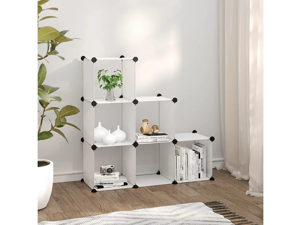 Cubos de almacenamiento 6 piezas PP transparente