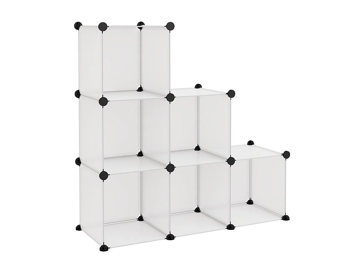 Cubos de armazenamento 6 unidades PP Transparente