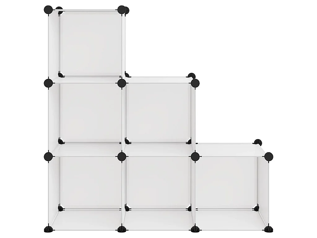 Cubos de armazenamento 6 unidades PP Transparente