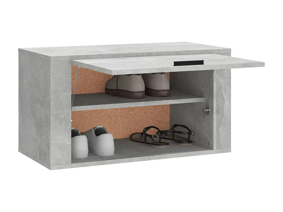 Armoire à chaussures murale Gris béton 70x35x38 cm
