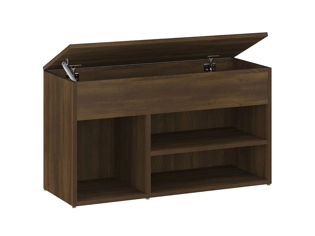 Banc à chaussures Chêne marron 80x30x45 cm Bois d'ingénierie