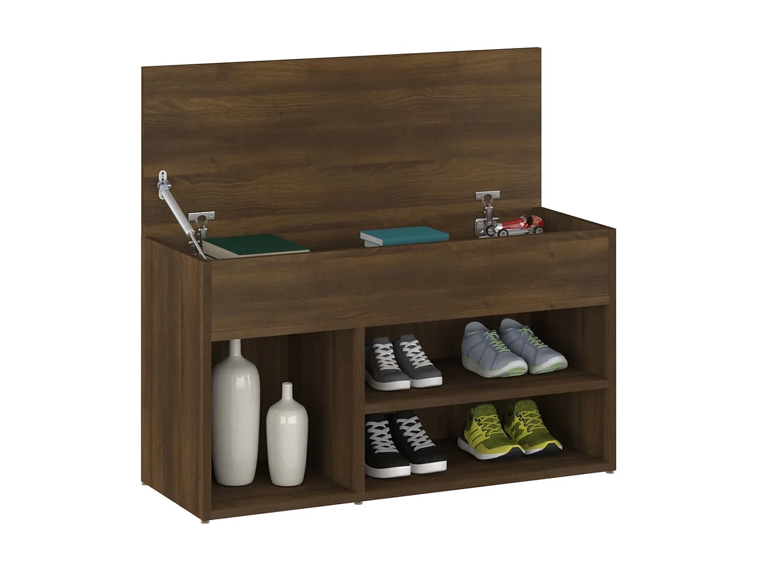 Banc à chaussures Chêne marron 80x30x45 cm Bois d'ingénierie