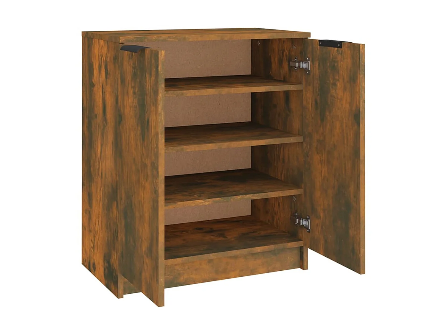 Meuble à chaussures Chêne fumé 59x35x70 cm Bois d'ingénierie