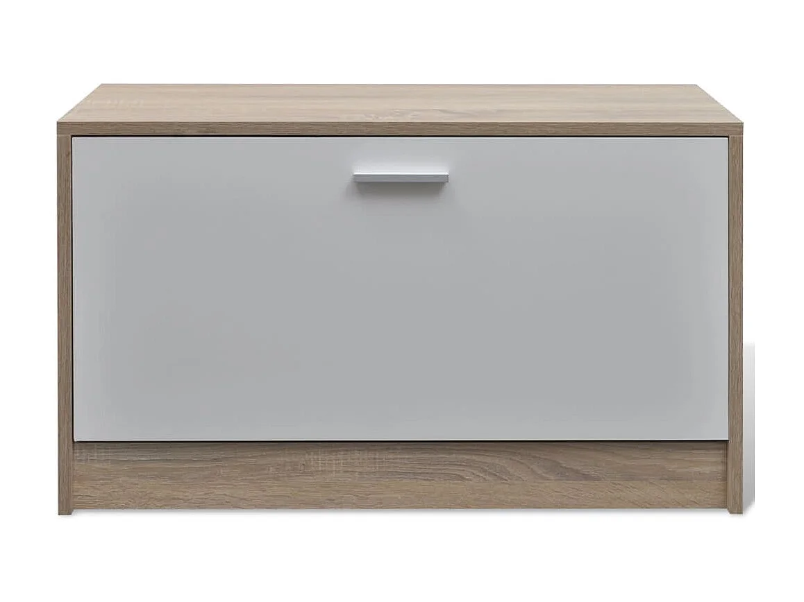 Sapateira 3 em 1 Madeira Carvalho e branco