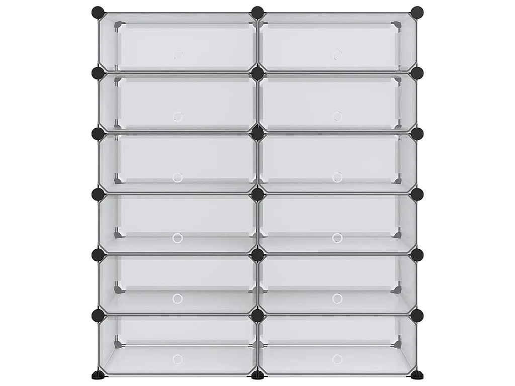 étagère à chaussures Transparent 94,5x36,5x106 cm PP