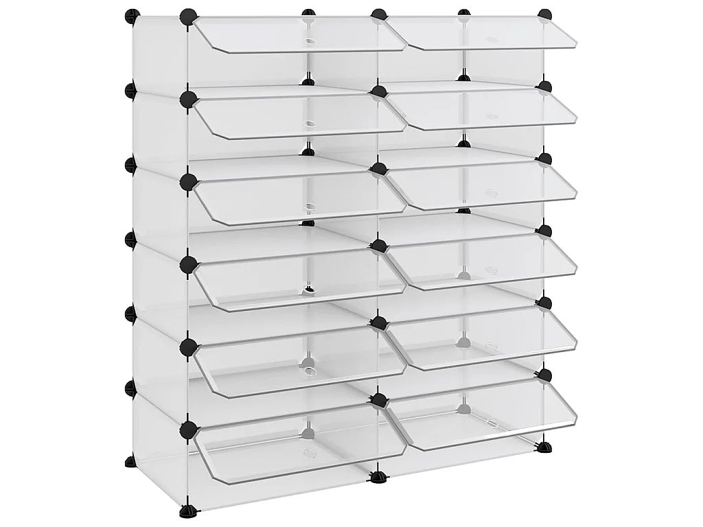 étagère à chaussures Transparent 94,5x36,5x106 cm PP