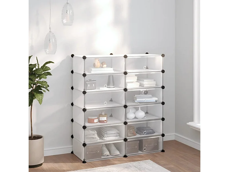 zapatero Transparente 94,5x36,5x106 cm PP