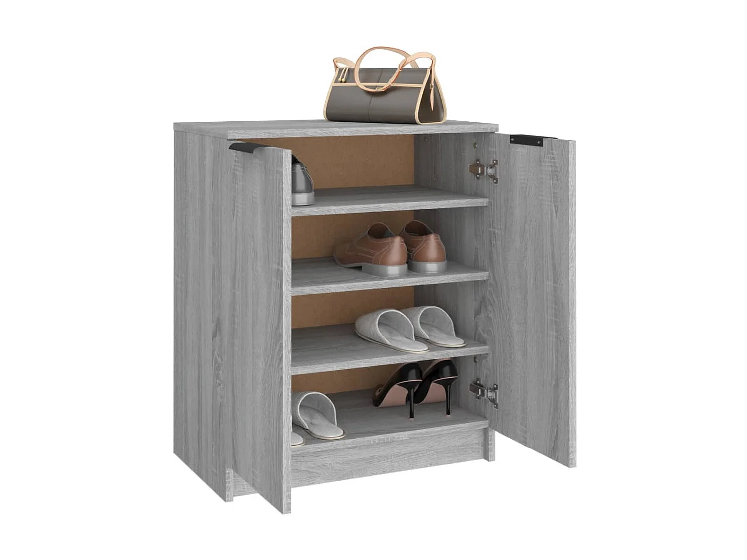Meuble à chaussures Sonoma gris 59x35x70 cm Bois d'ingénierie