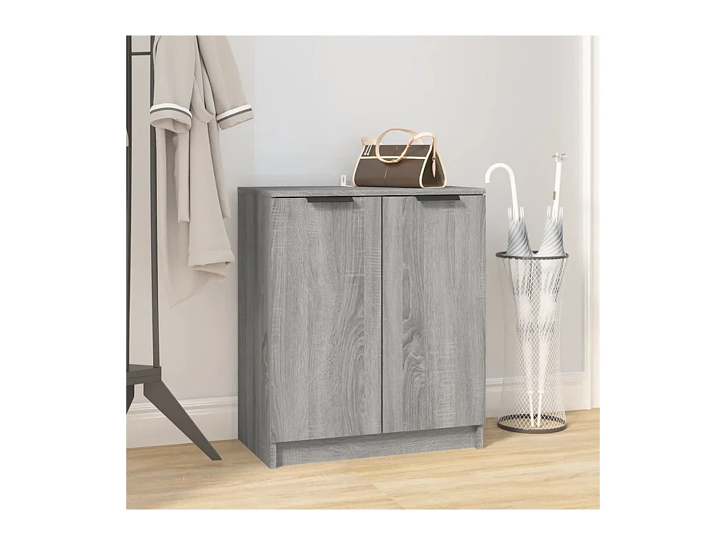 Meuble à chaussures Sonoma gris 59x35x70 cm Bois d'ingénierie