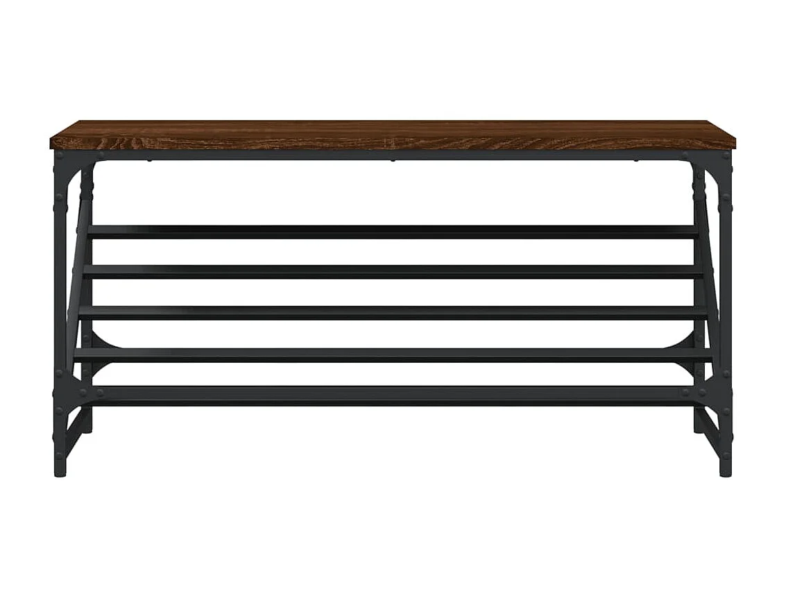 zapatero roble marrón 90x30x45 cm madera contrachapada