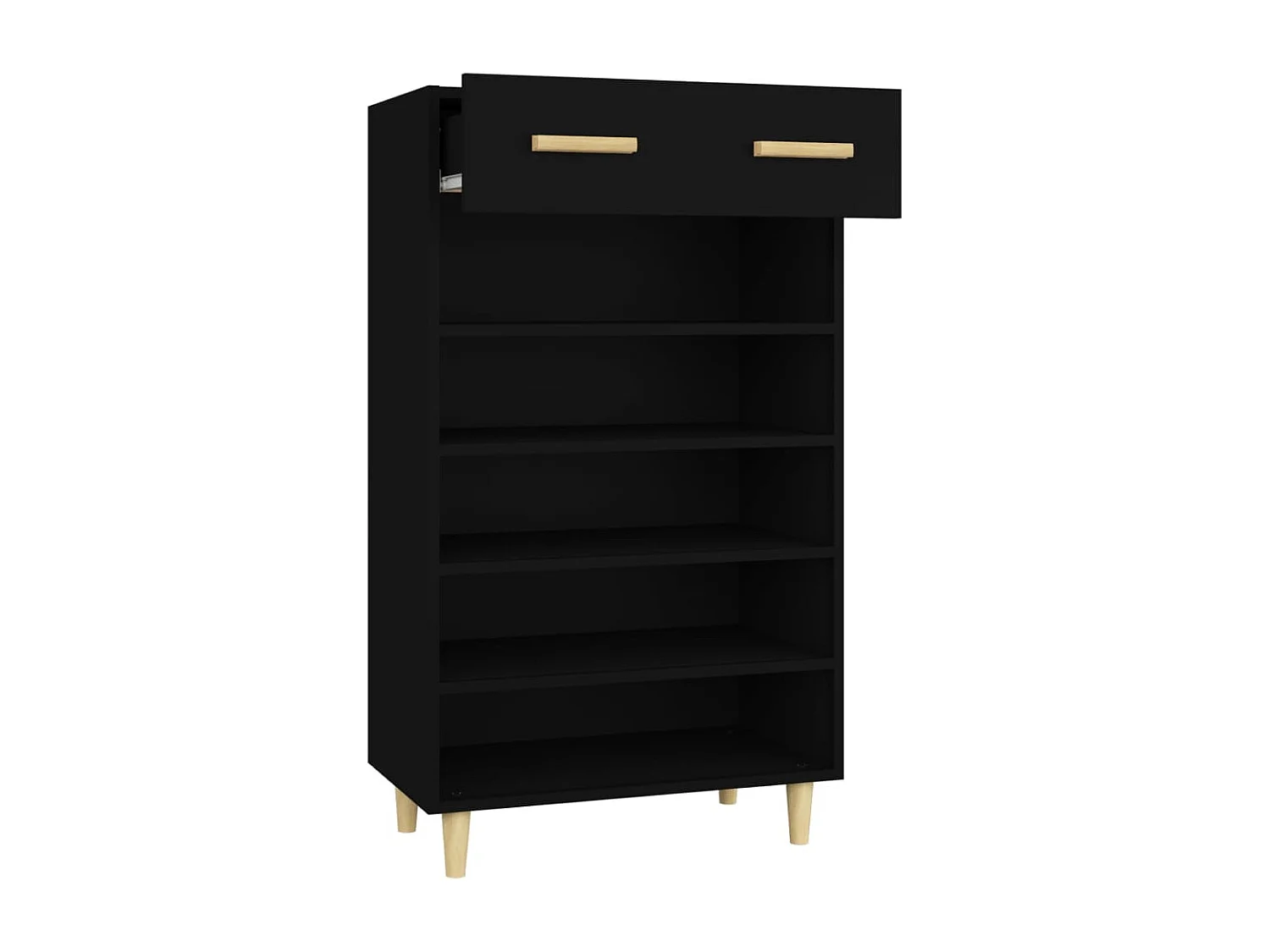 Armoire à chaussures Noir 60x35x105 cm Bois d'ingénierie