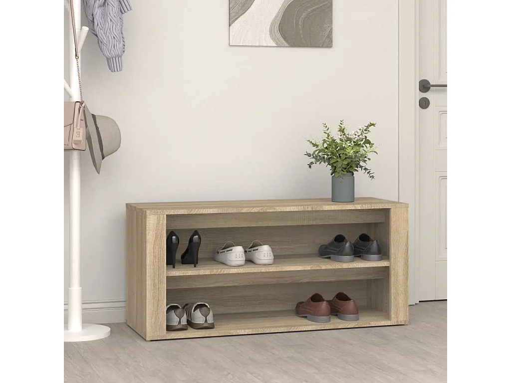 scarpiera Rovere Sonoma 100x35x45 cm MDF