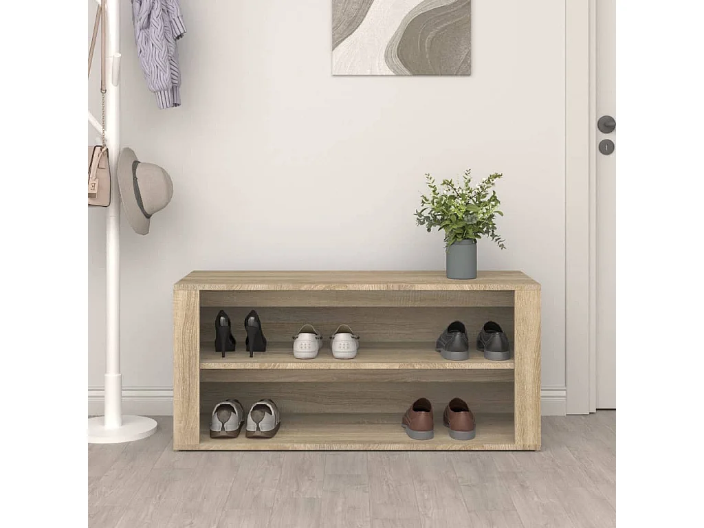 scarpiera Rovere Sonoma 100x35x45 cm MDF