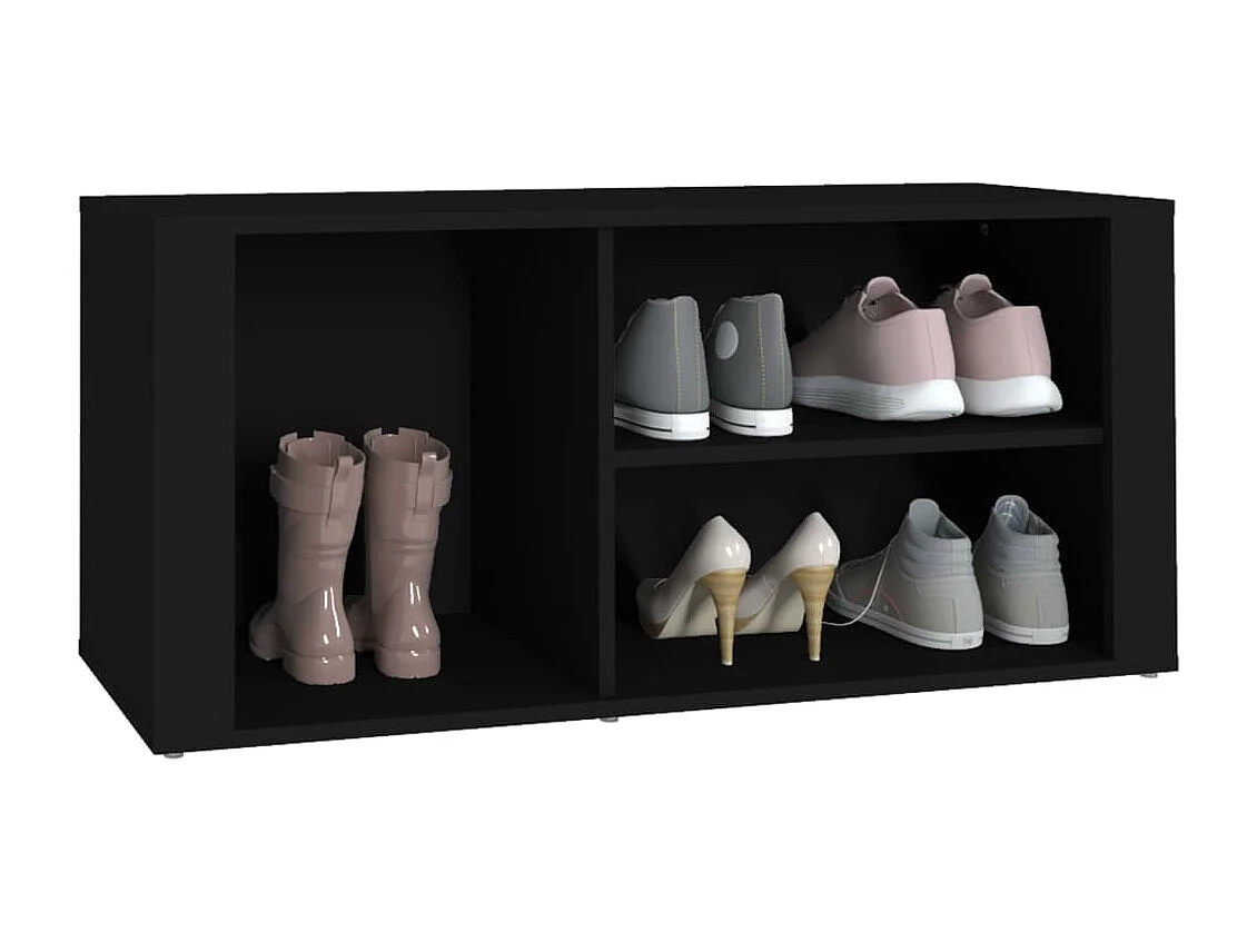 Scarpiera Nera 100x35x45 cm MDF