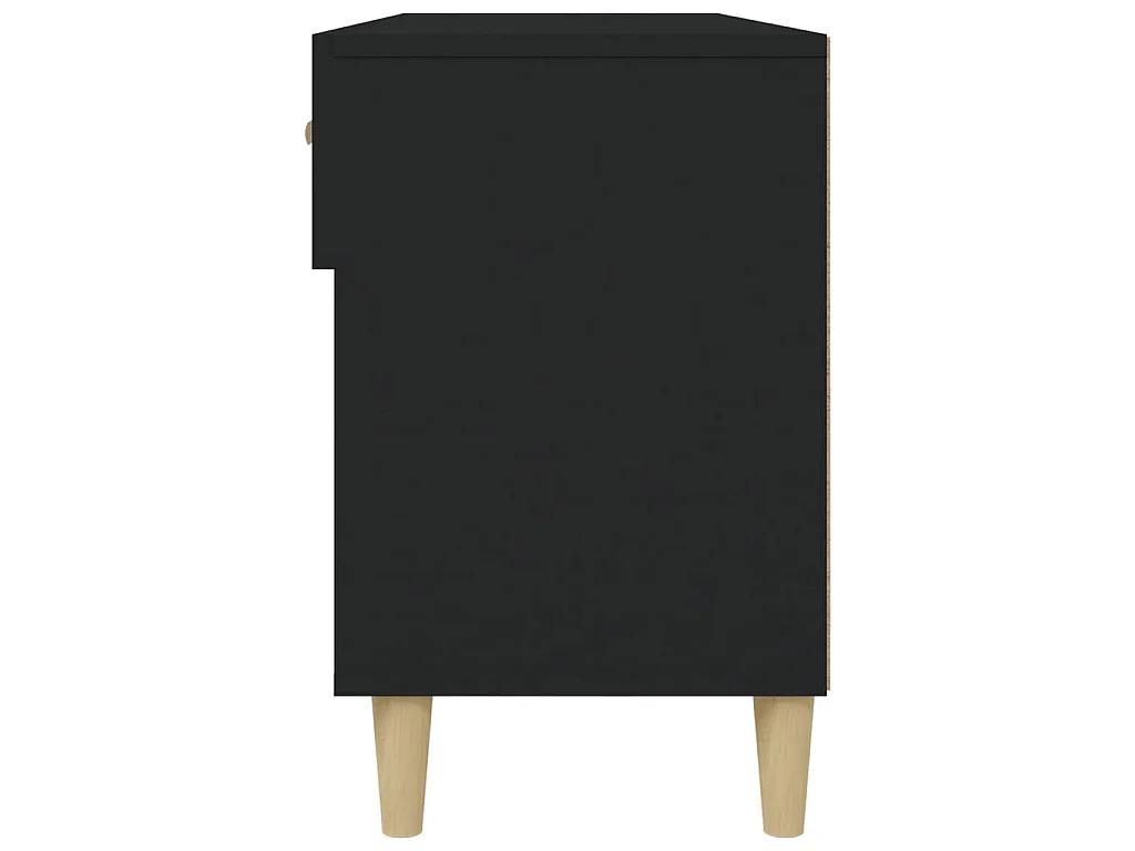 Armoire à chaussures Noir 102x35x55 cm Bois d'ingénierie