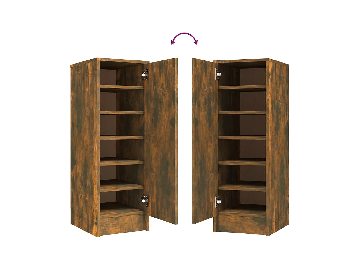 Zapatero Roble ahumado 32x35x92 cm Madera contrachapada