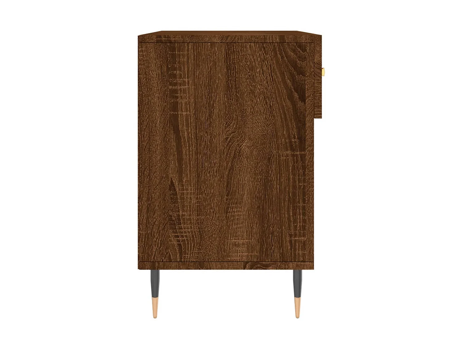 Schuhbank aus brauner Eiche, 102 x 35 x 55 cm, Holzwerkstoff