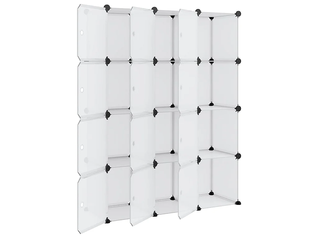 Cubes de rangement 12 pcs avec portes Transparent PP