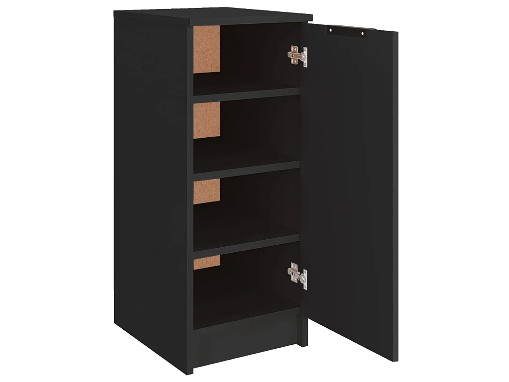 Armoire à chaussures noir 30x35x70 cm bois d'ingénierie