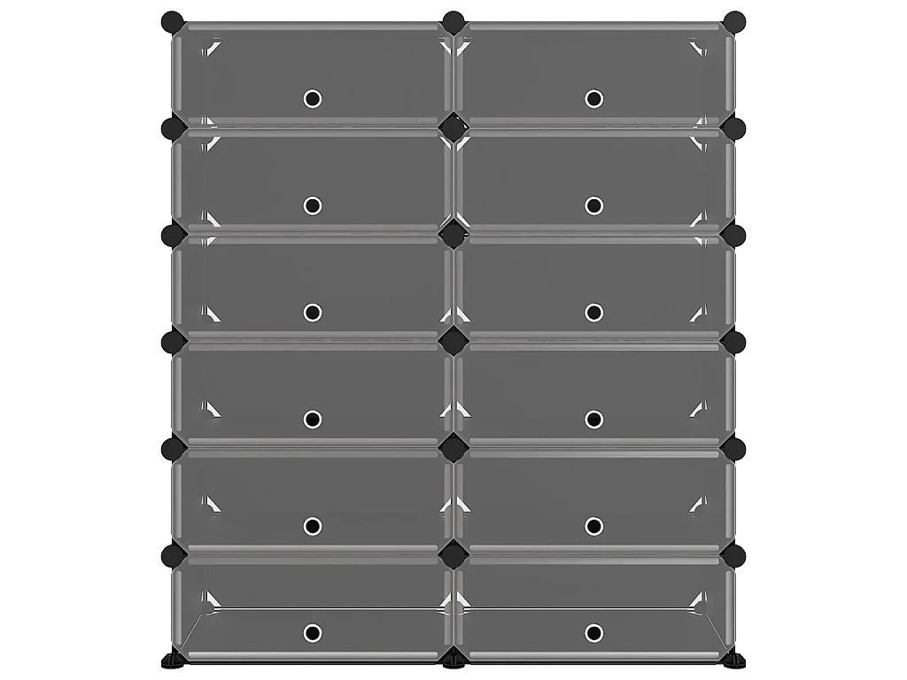 scarpiera Nera 94,5x36,5x106 cm PP