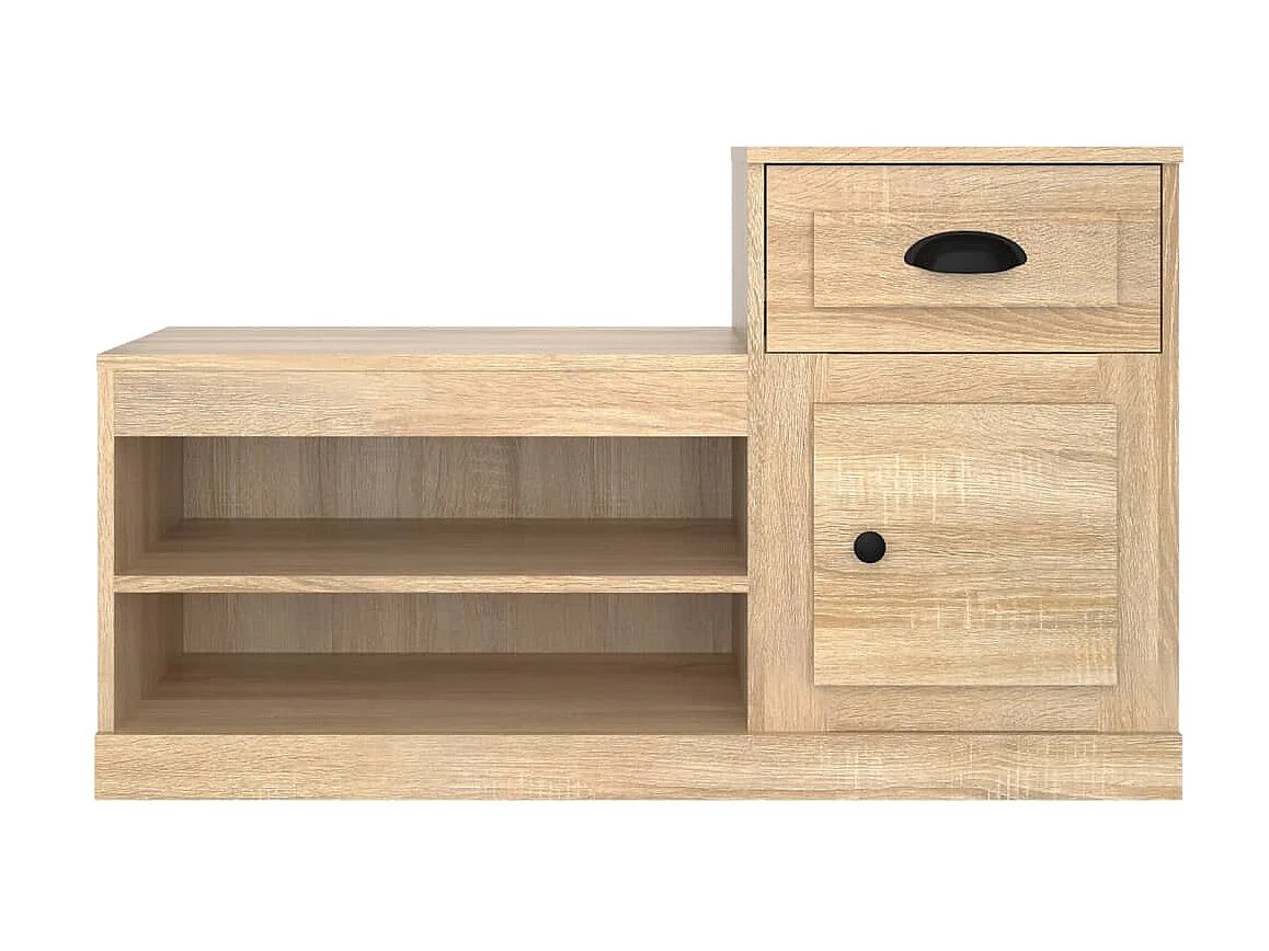 Armoire à chaussures chêne sonoma 100x42x60cm bois d'ingénierie