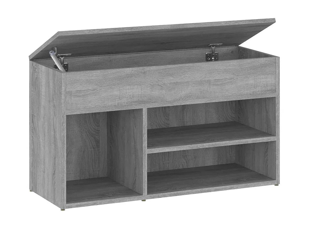 Sonoma schoenenbank grijs 80x30x45 cm Bewerkt hout