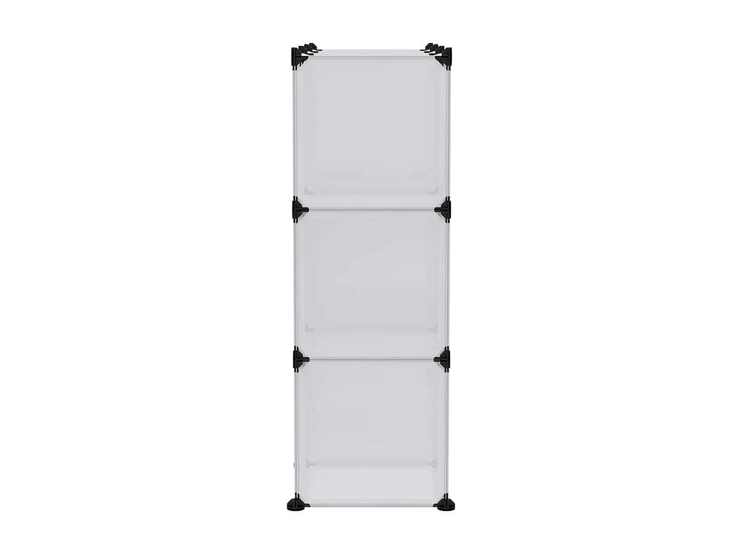 Cubes de rangement 9 pcs avec portes Transparent PP