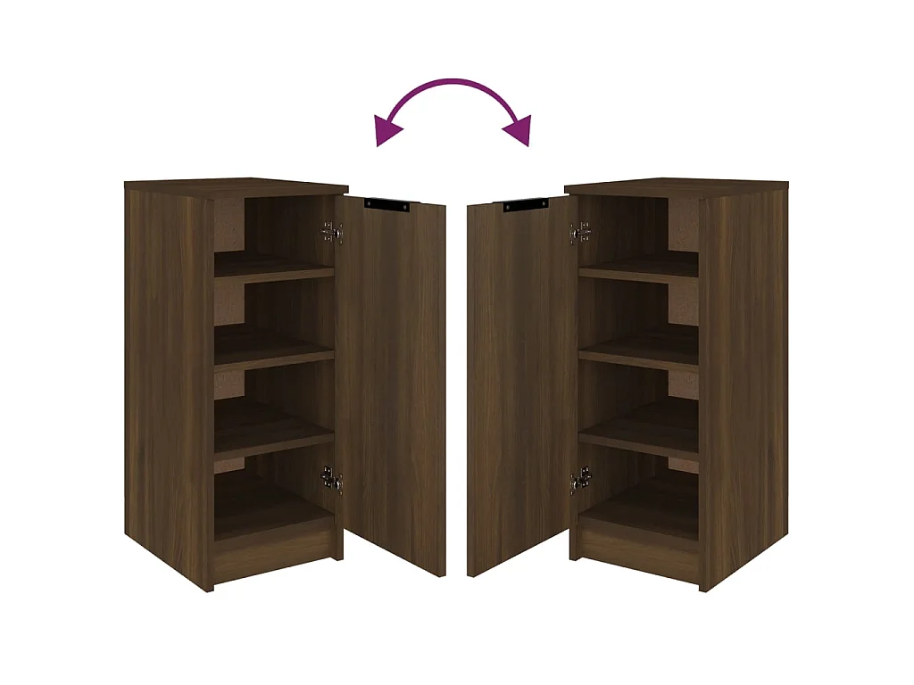 Meuble à chaussures Chêne marron 30x35x70 cm Bois d'ingénierie