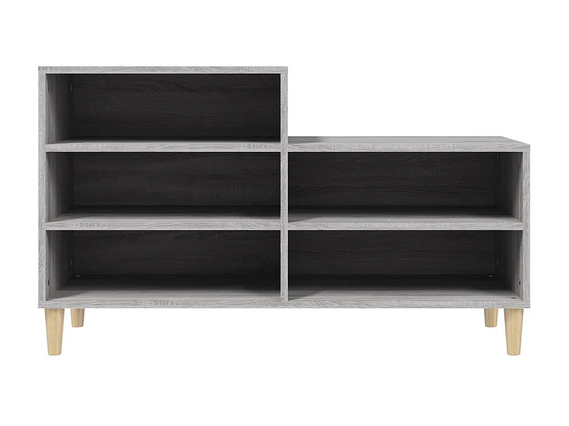 Scarpiera Sonoma grigia 102x36x60 cm MDF