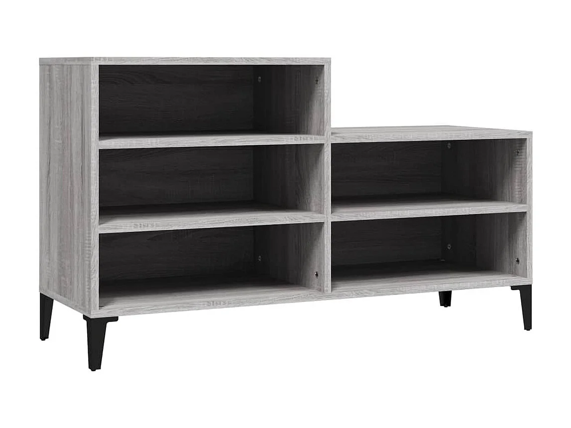 Scarpiera Sonoma grigia 102x36x60 cm MDF