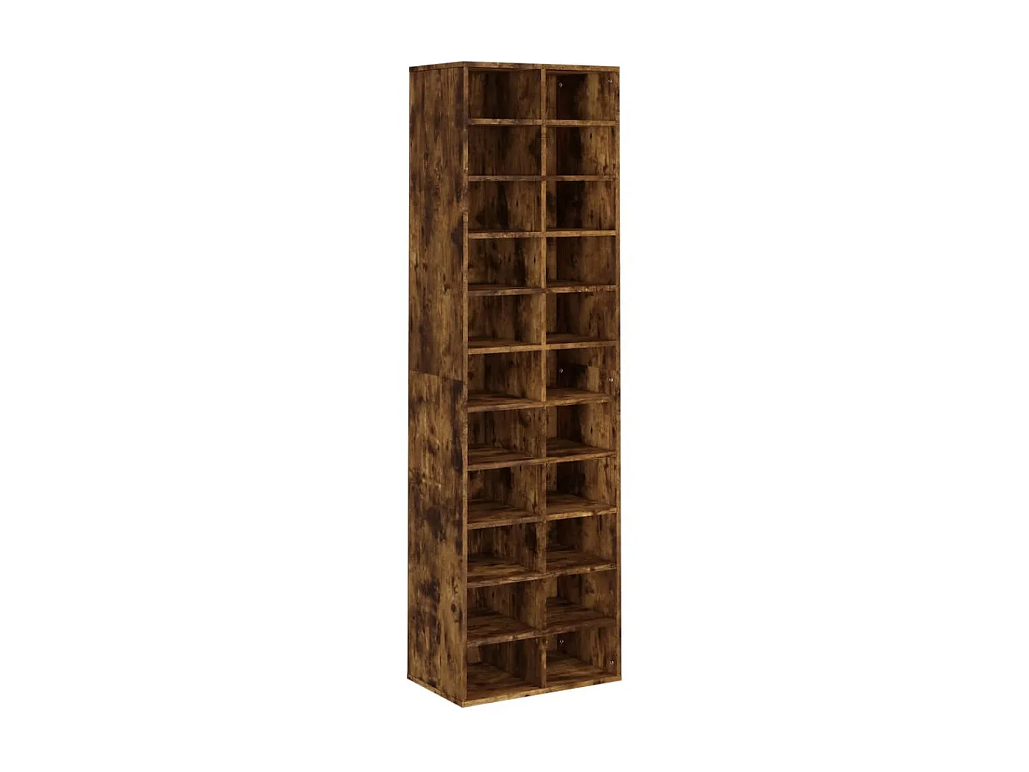 Schoenenkast Gerookt eiken 54x34x183 cm Bewerkt hout