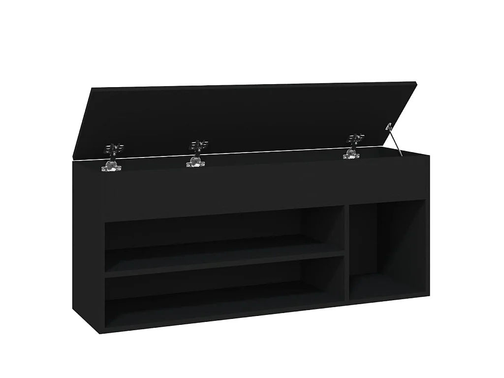 Schoenenbank Zwart 105x30x45 cm Spaanplaat