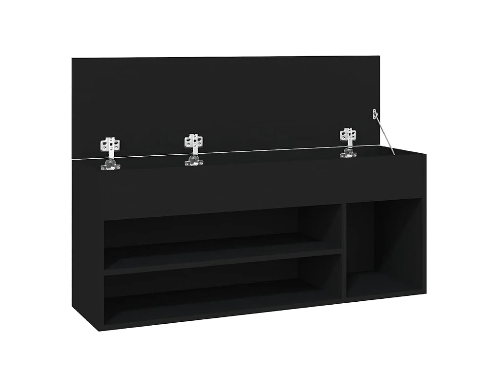 Schoenenbank Zwart 105x30x45 cm Spaanplaat