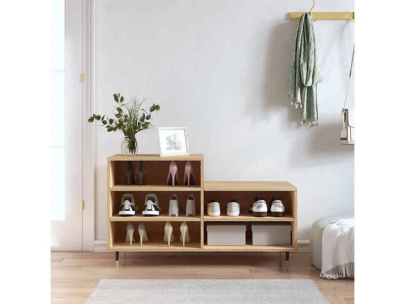 Armoire à chaussures Chêne sonoma 102x36x60cm Bois d'ingénierie