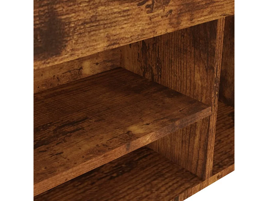 Banc à chaussures avec coussin Chêne fumé 104x30x49cm Aggloméré