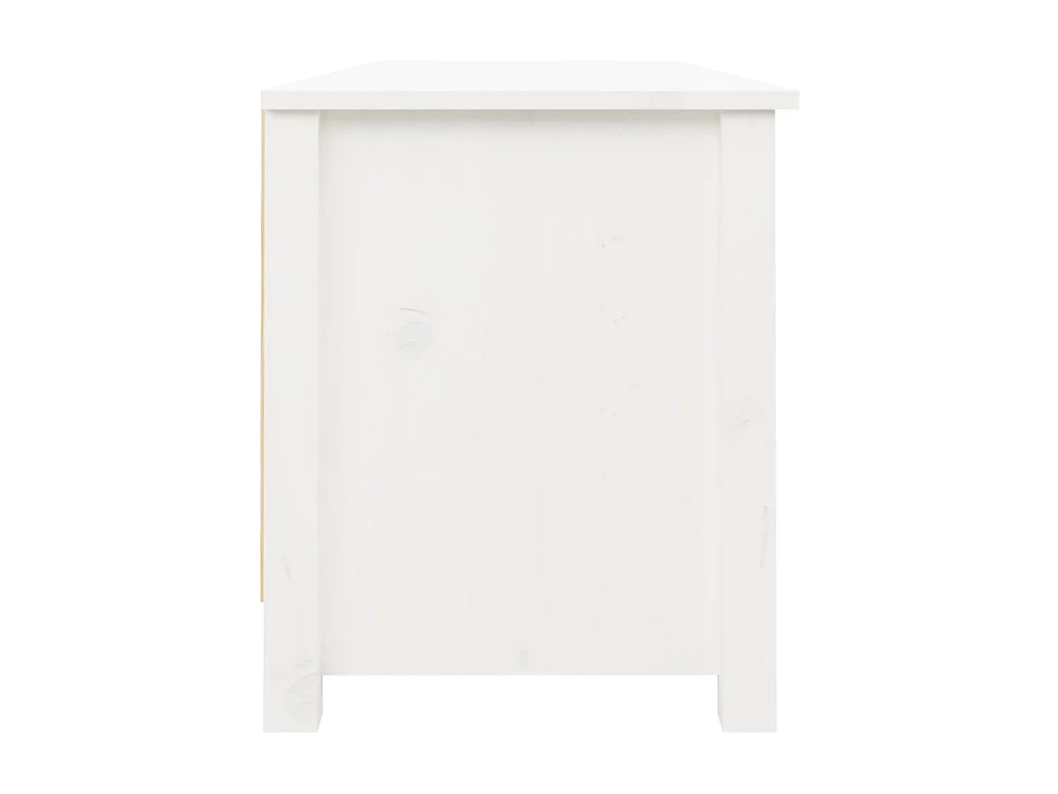 Banco para sapatos Branco 110x38x45,5 cm Madeira maciça de pinho