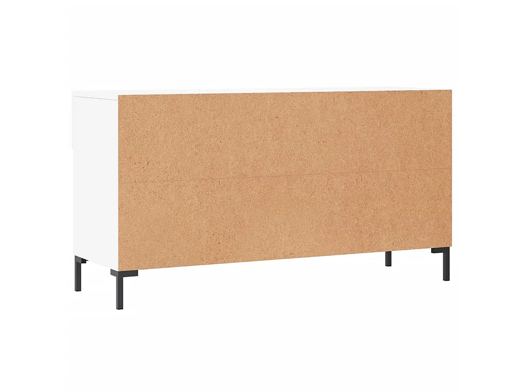 Banc à chaussures blanc 102x35x55 cm bois d'ingénierie