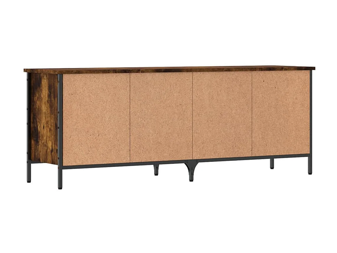 Scarpiera rovere affumicato 131x35x50 cm in multistrato