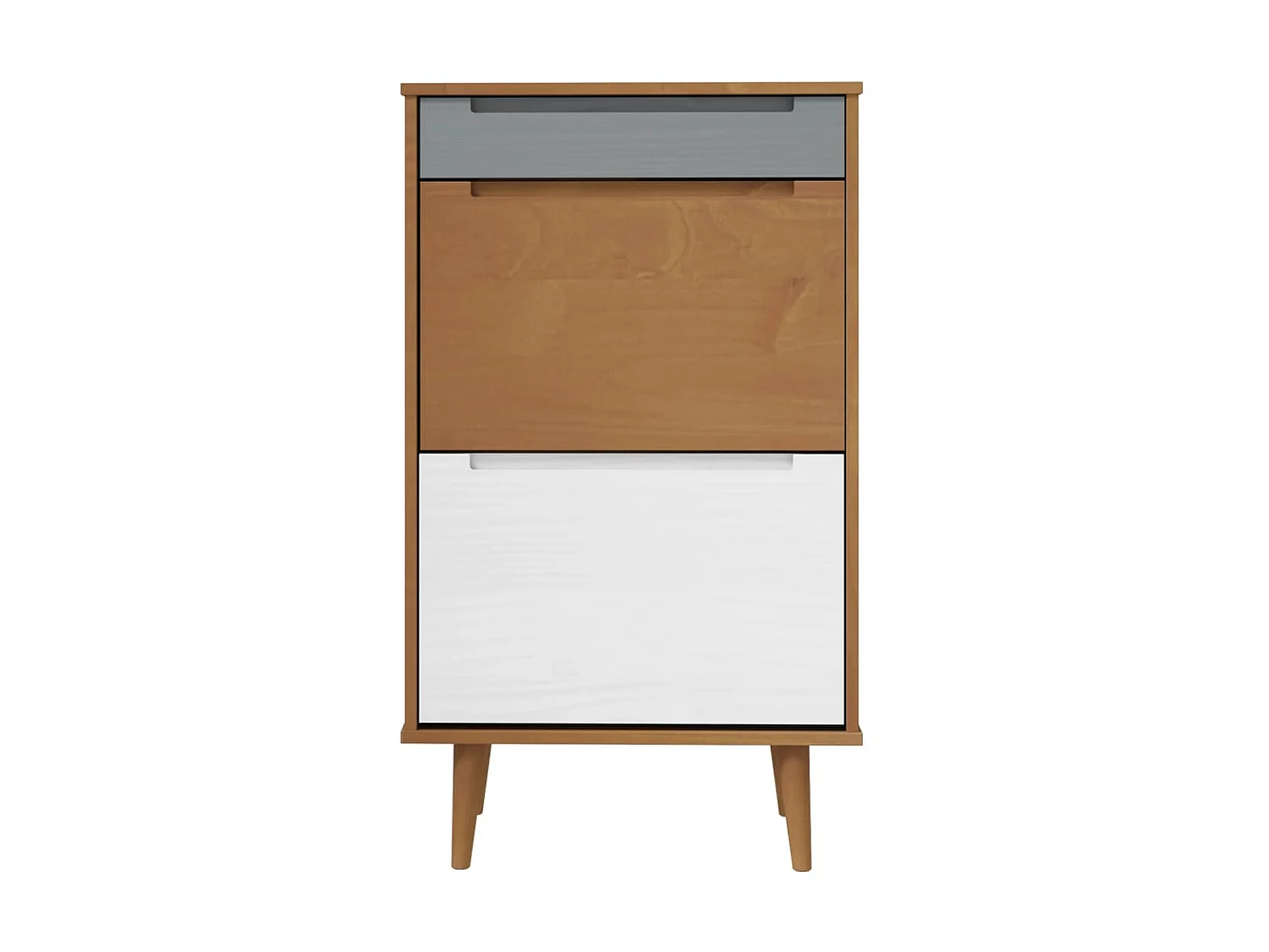 Armoire à chaussures MOLDE Marron 59,5x35x103 cm Bois de pin