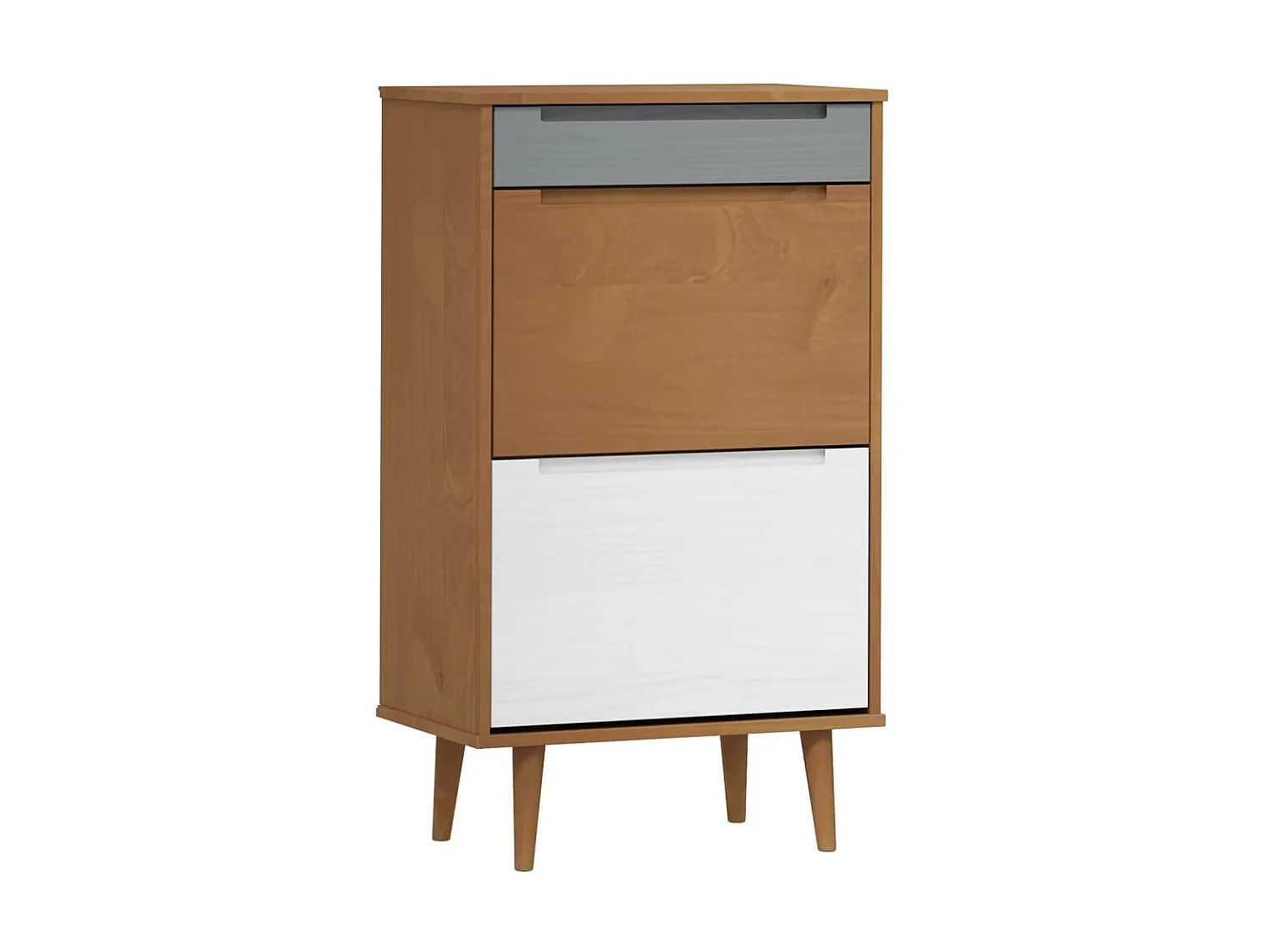 Armoire à chaussures MOLDE Marron 59,5x35x103 cm Bois de pin