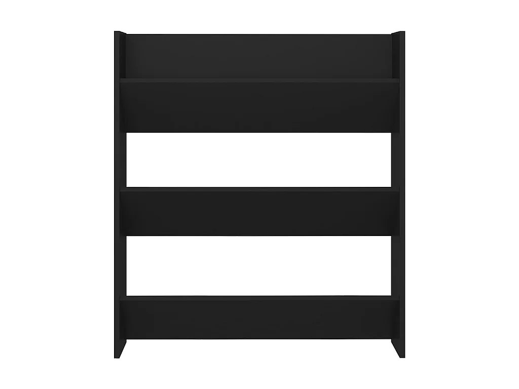 Zapatero de pared Aglomerado negro 80x18x90 cm