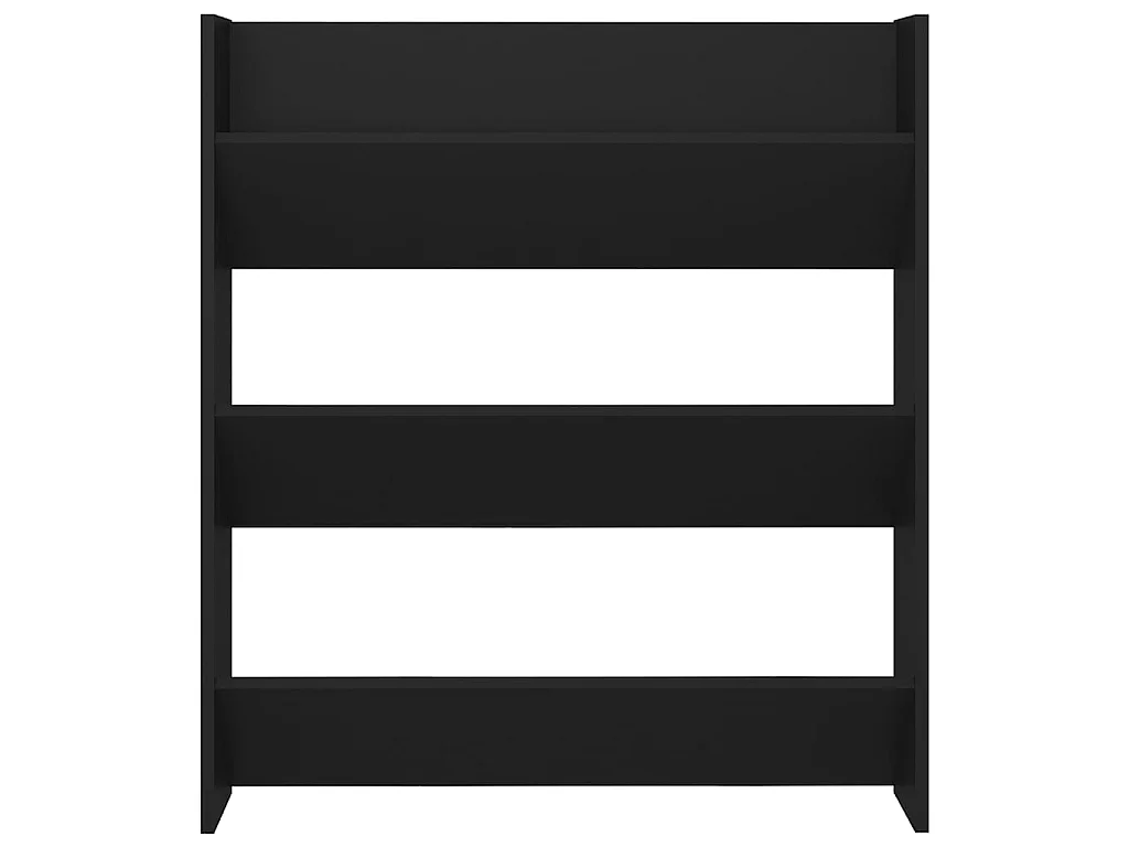 Schoenenkast voor wandmontage Zwart 80x18x90 cm Spaanplaat