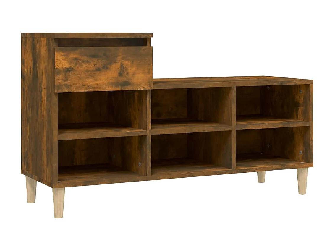 Schuhschrank Räuchereiche 102x36x60 cm Holzwerkstoff