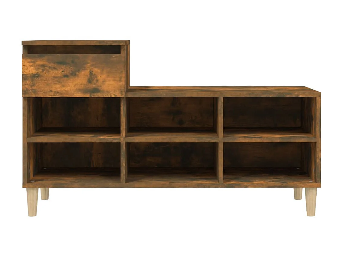 Schuhschrank Räuchereiche 102x36x60 cm Holzwerkstoff