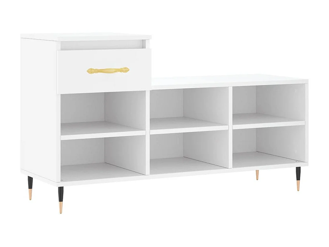 Zapatero Blanco 102x36x60 cm Madera contrachapada