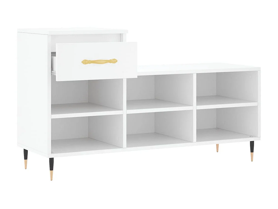 Zapatero Blanco 102x36x60 cm Madera contrachapada