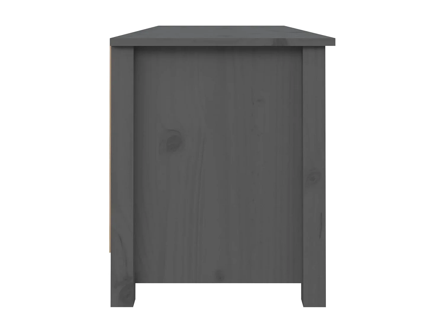 Panca per scarpe Grigia 110x38x45,5 cm Legno di pino massiccio